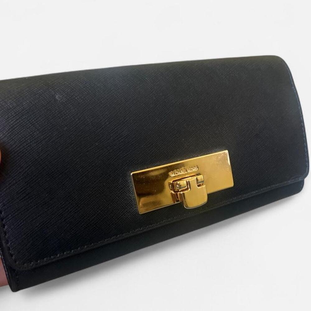Ladies michael kors black leather wallet